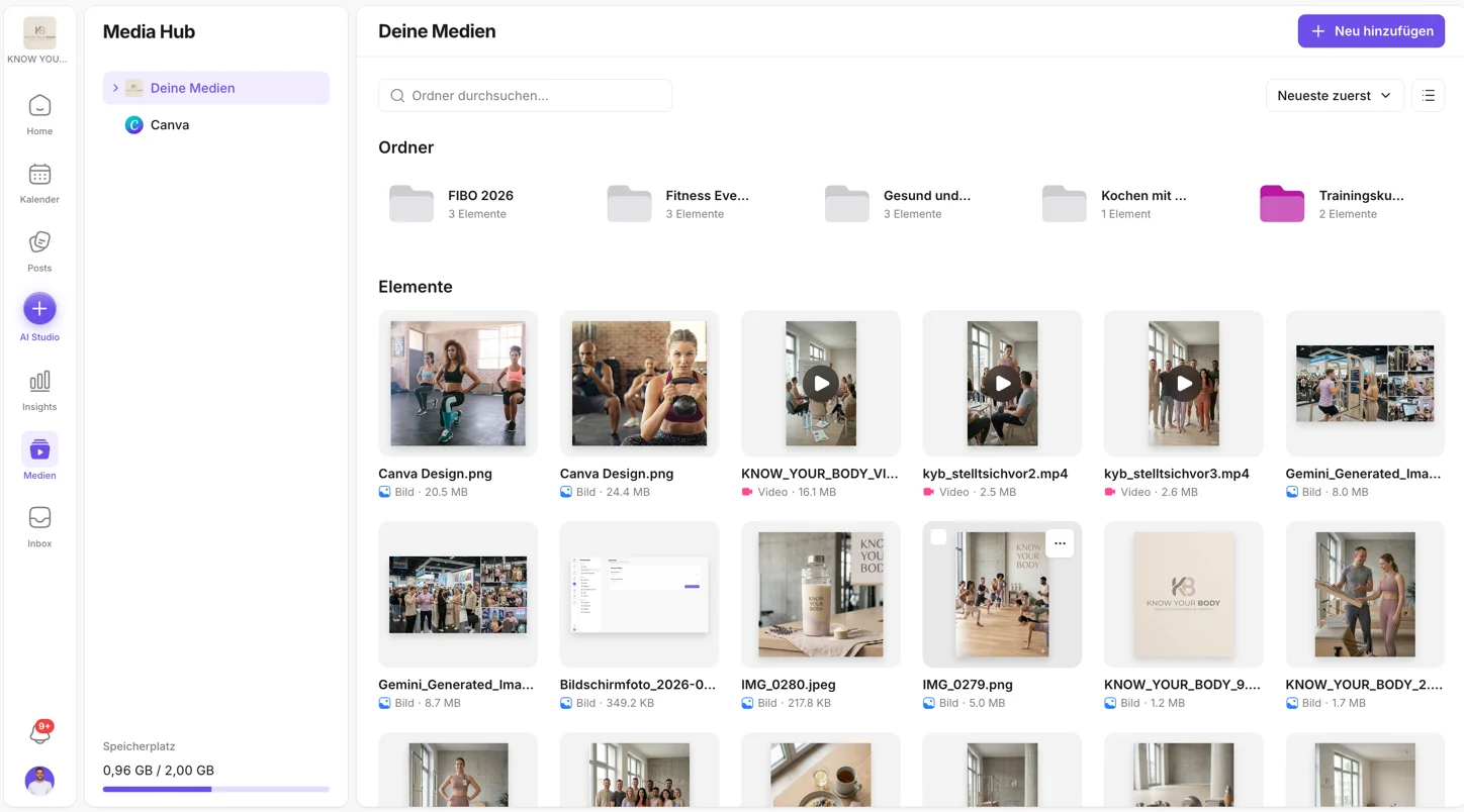 Media Hub — all your social media assets in one place